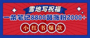 一条笔记8800+赞，涨粉2000+，火爆小红书的recraft雪地写祝福玩法(附提示词及工具)-康仁安网创