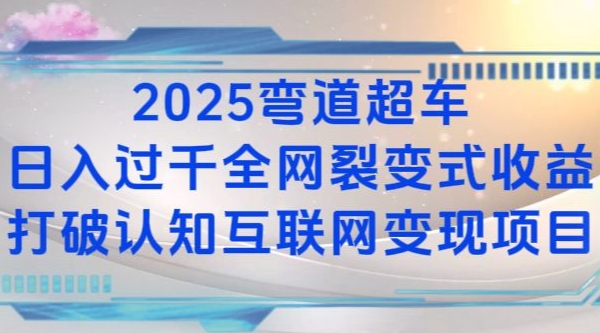 2025弯道超车日入过K全网裂变式收益打破认知互联网变现项目【揭秘】-康仁安网创