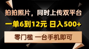 拍拍照片,同时上传双平台,一单6到12元,轻轻松松日入500+,零门槛,...-康仁安网创