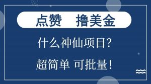 点赞就能撸美金？什么神仙项目？单号一会狂撸300+，不动脑，只动手，可批量，超简单-康仁安网创