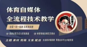体育自媒体创作全流程讲解，百万大V带你全流程学习体育自媒体短视频文案创作、视频制作和账号运营-康仁安网创