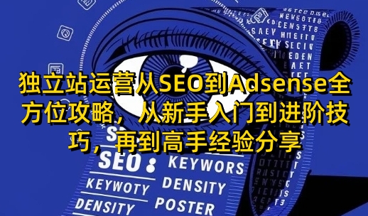 独立站运营从SEO到Adsense全方位攻略,从新手入门到进阶技巧,再到高手经验分享-康仁安网创