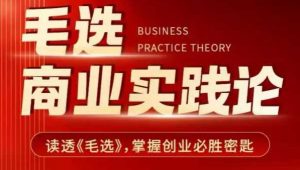 毛选商业实践论,读透《毛选》掌握创业必胜密匙-康仁安网创