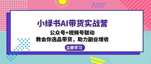小绿书AI带货实战营：公众号+视频号联动，教会你选品带货，助力副业增收-康仁安网创