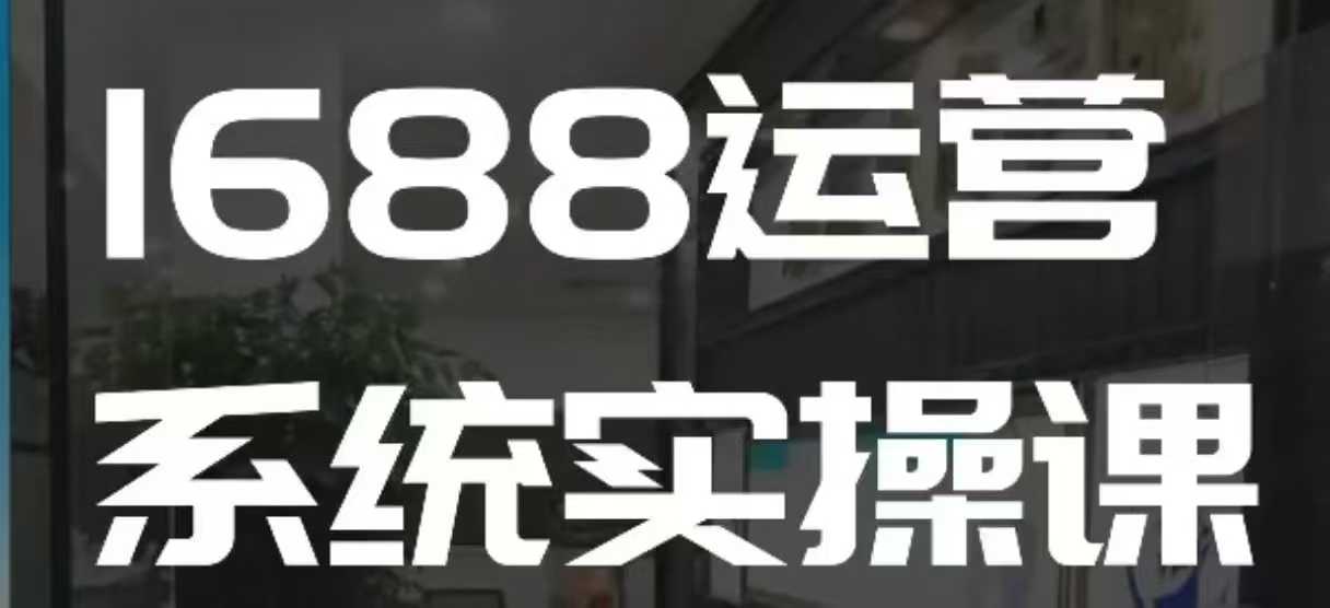 1688高阶运营系统实操课,快速掌握1688店铺运营的核心玩法-康仁安网创