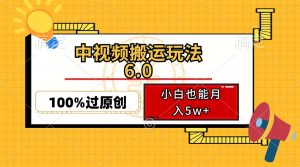 中视频搬运玩法6.0，利用软件双重去重，100%过原创，小白也能月入5w+-康仁安网创