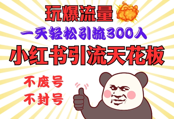 小红书引流天花板,玩爆流量,一天轻松引流300人,安全操作-康仁安网创