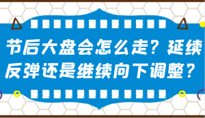 某公众号付费文章：节后大盘会怎么走？延续反弹还是继续向下调整？-康仁安网创