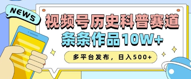 2025视频号历史科普赛道,AI一键生成,条条作品10W+,多平台发布,助你变现收益翻倍-康仁安网创