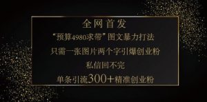 小红书神奇图片引流法,只需一张图,就能单条笔记凭借此方法,轻松引流 300 + 精准创业粉-康仁安网创