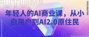 年轻人的AI商业课,从小白用户到AI2.0原住民-康仁安网创