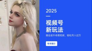 搬运老外奇葩视频，撸视频号分成计划收益，每天只需一小时，新手小白轻松月入过W-康仁安网创