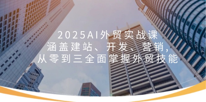 2025AI外贸实战课:涵盖建站、开发、营销, 从零到三全面掌握外贸技能-康仁安网创