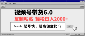 视频号带货6.0,轻松日入2000+,起号快,复制粘贴即可,超高佣金比-康仁安网创
