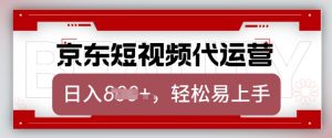 京东带货代运营,2025年翻身项目,只需上传视频,单月稳定变现8k【揭秘】-康仁安网创