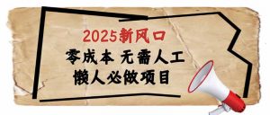 2025新风口,懒人必做项目,零成本无需人工,轻松上手无门槛-康仁安网创