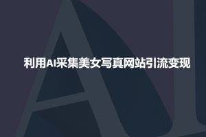利用AI采集美女写真网站引流变现,引流嘎嘎的-康仁安网创