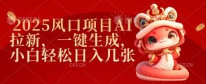 2025风口项目AI拉新,一键生成,小白轻松日入几张-康仁安网创