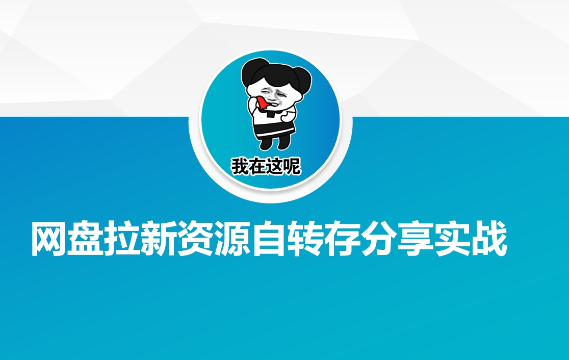 网盘拉新资源自动转存分享实战-康仁安网创