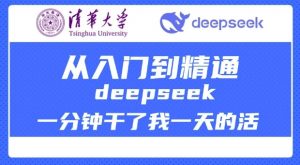 清华大学讲DeepSeek最全教程，从入门到精通，deepseek一分钟干了我一天的活-康仁安网创