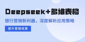Deepseek+多维表格，银行营销新利器，深度解析应用策略，提升营销效果-康仁安网创