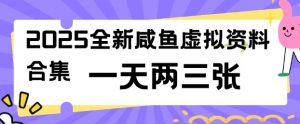 2025全新闲鱼虚拟资料项目合集，成本低，操作简单，一天两三张-康仁安网创