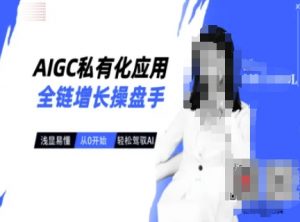 AIGC私有化应用全链增长操盘手，浅显易懂，从0开始轻松，驾驭AI-康仁安网创