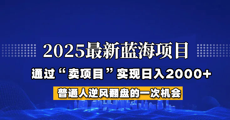 2025年蓝海项目,如何通过“网创项目”日入2000+-康仁安网创