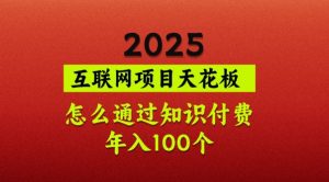 2025项目天花板,普通怎么通过知识付费翻身,年入百个【揭秘】-康仁安网创