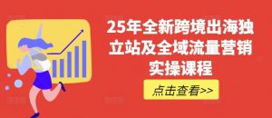 25年全新跨境出海独立站及全域流量营销实操课程,跨境电商独立站TIKTOK全域营销普货特货玩法大全-康仁安网创