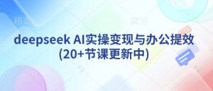 deepseek AI实操变现与办公提效(20+节课更新中)-康仁安网创