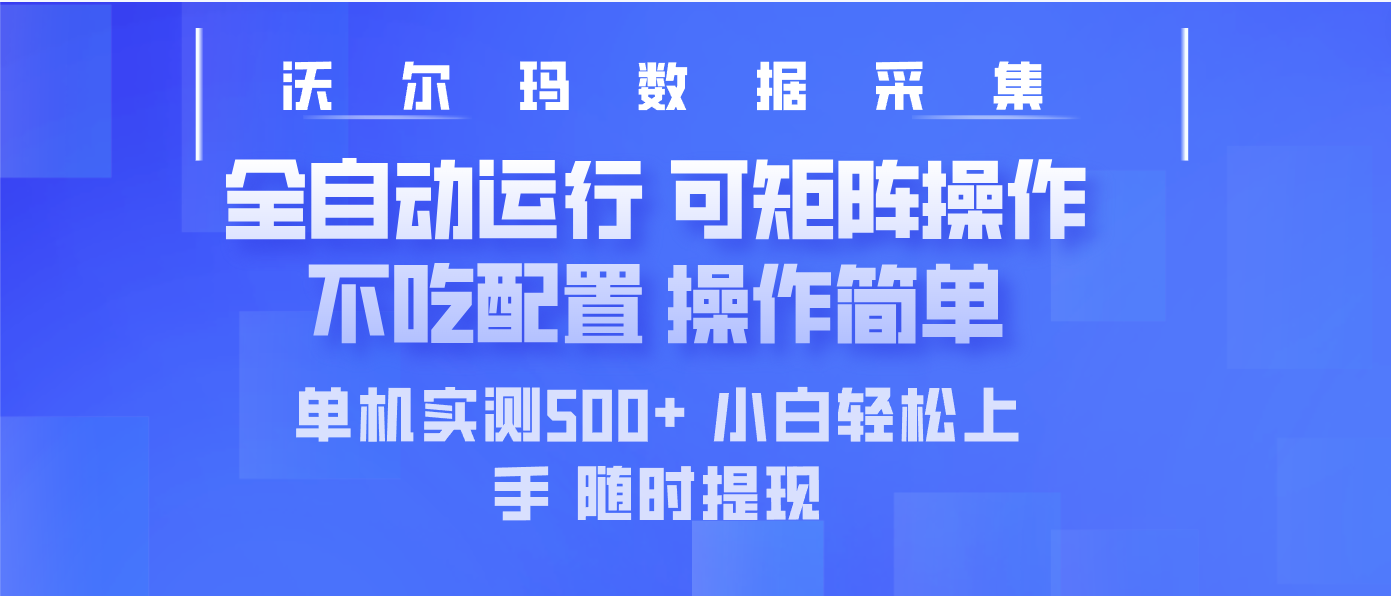 最新沃尔玛平台采集 全自动运行 可矩阵单机实测500+ 操作简单-康仁安网创