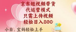 京东短视频带货，2025翻身项目，只需上传视频，单月稳定变现8k+【揭秘】-康仁安网创