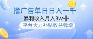 撸广告躺赚,单设备日入1000+,月入3w+,今年最强撸广告上线-康仁安网创