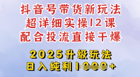 2025全新升级抖音带货玩法,一天纯利四位数,从剪辑到选品再到发布投流,超详细玩法揭秘-康仁安网创