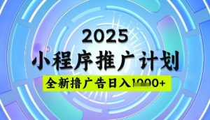 2025微信小程序推广计划,撸广告玩法,日均5张,稳定简单【揭秘】-康仁安网创