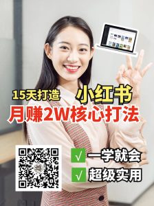 小红书月赚2W个核心打法，15天打造出快速赚钱的小红书账号-康仁安网创