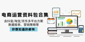 电商运营资料包合集，含抖音/淘宝/京东多平台方案，数据报表、营销策略等-康仁安网创