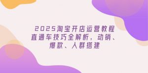 2025淘宝开店运营教程更新,直通车技巧全解析,动销、爆款、人群搭建-康仁安网创