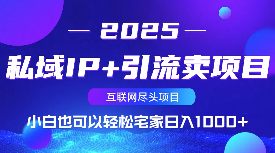 私域IP+引流卖项目,小白也可以做到轻松宅家日入1000+-康仁安网创
