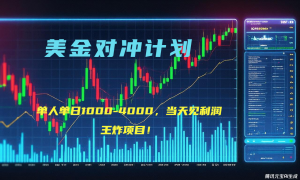2025年最暴力项目“美金先登计划”最新最强对冲战法，每日实际收益1K-4K-康仁安网创
