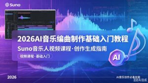 2026AI音乐编曲制作音乐教程生成创作Suno音乐人视频课程基础入门-康仁安资源