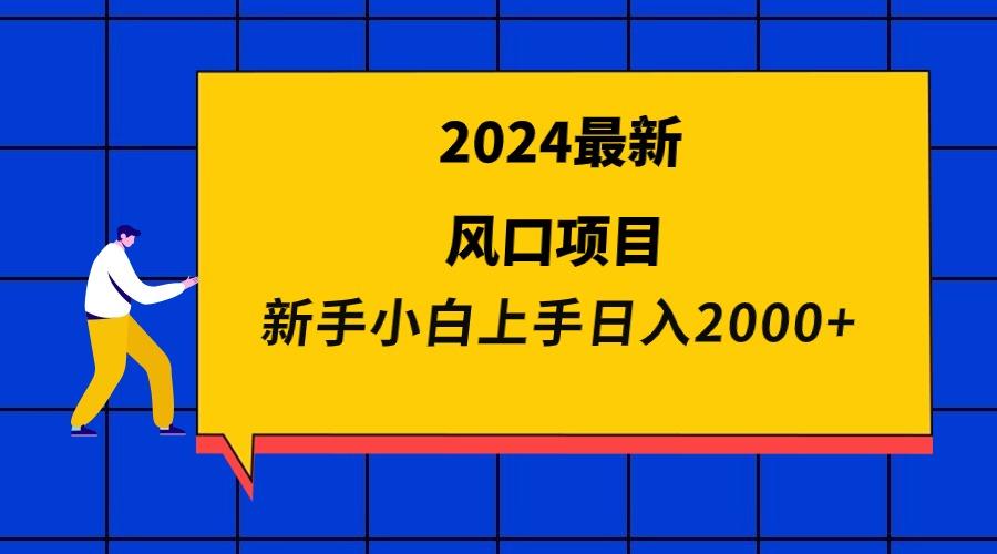 (9483期)2024最新风口项目 新手小白日入2000+-康仁安网创