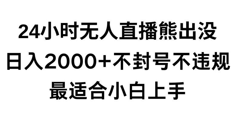 快手24小时无人直播熊出没，不封直播间，不违规，日入2000+，最适合小白上手，保姆式教学【揭秘】-康仁安网创
