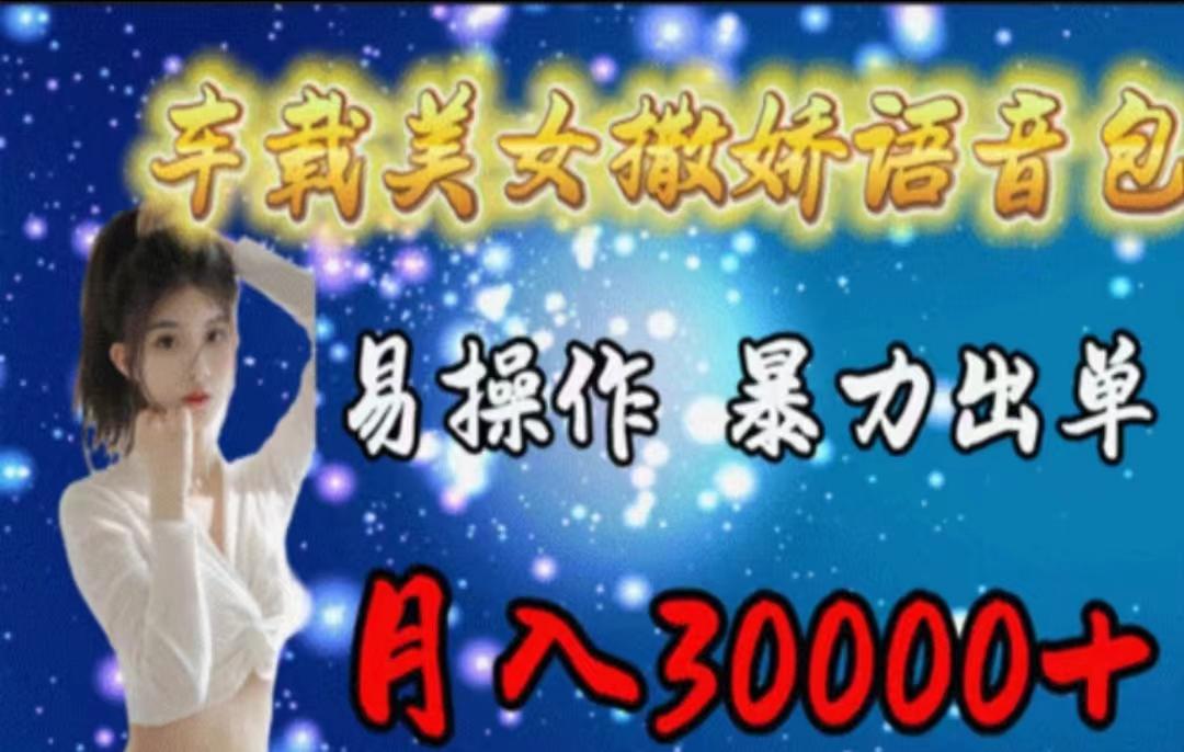 车载美女撒娇语音包,执行就出单,月入3000+,小白看完课程就能马上实操-康仁安网创