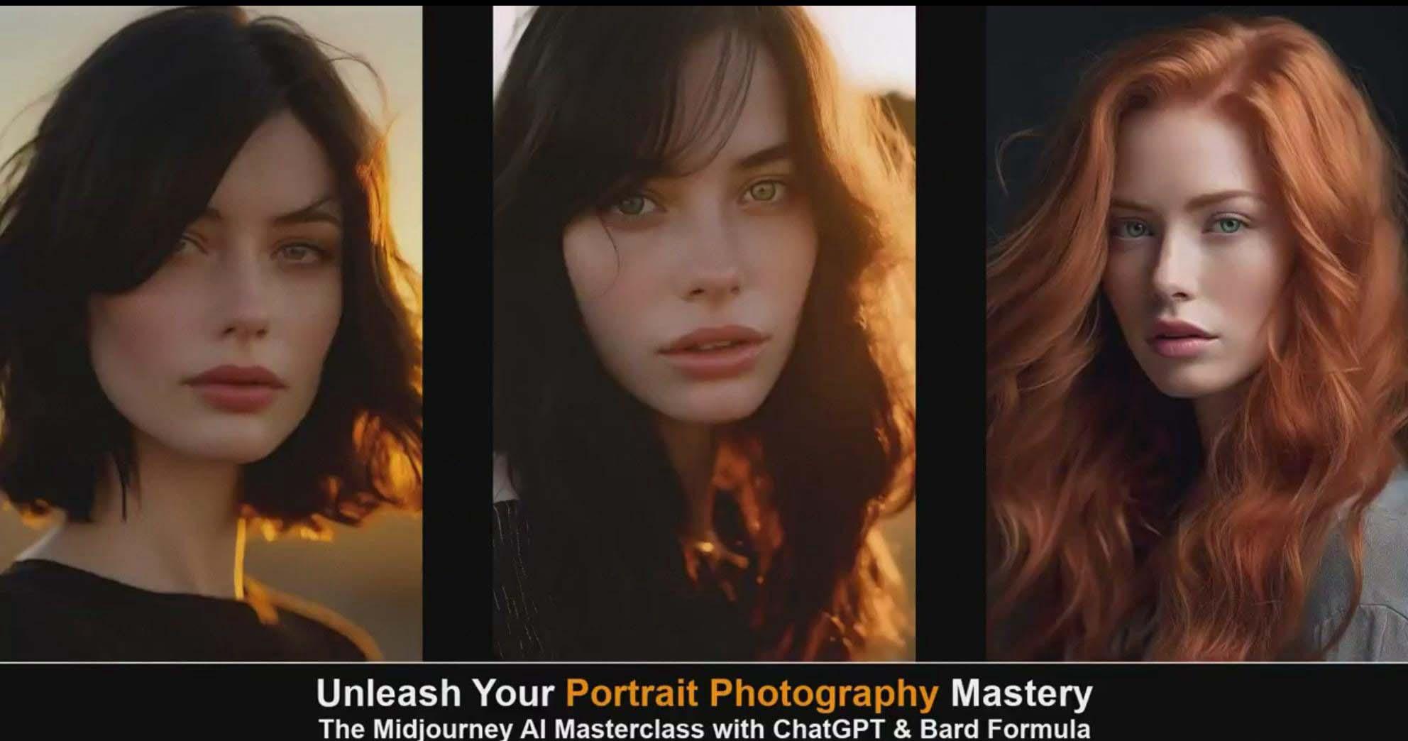 图片[3]-(9312期)Midjourney v5 ChatGPT 和 Bard AI人工智能人像摄影大师班-15节-中英字幕-康仁安网创