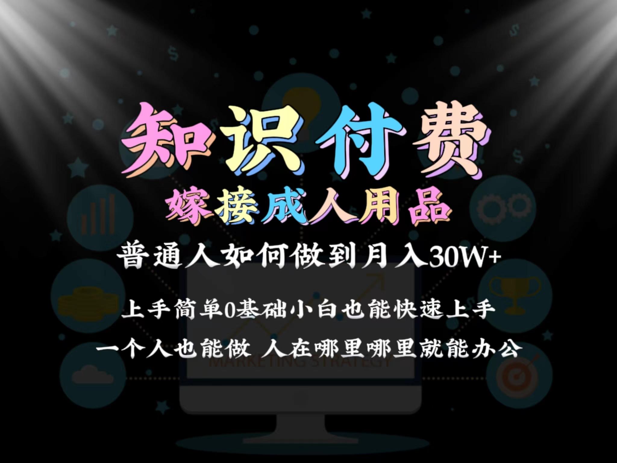 2024普通人做知识付费结合成人用品如何实现单月变现30w 保姆教学1.0-康仁安网创
