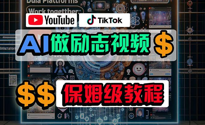 利用AI制作励志视频,在YouTube和TikTok赚钱,小白可做(附工具-康仁安网创