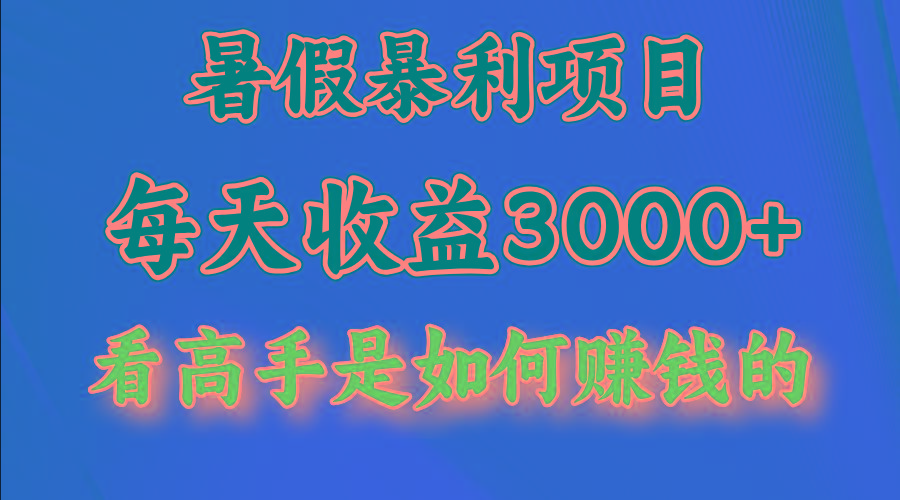 暑假暴力项目 1天收益3000+,视频号,快手,不露脸直播.次日结算-康仁安网创