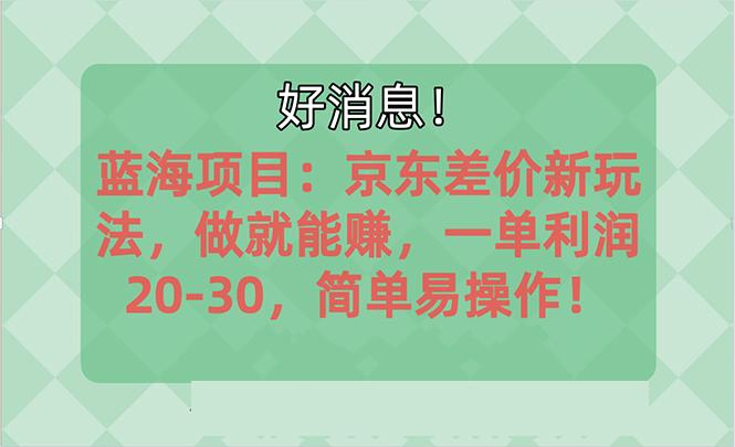 越早知道越能赚到钱的蓝海项目：京东大平台操作，一单利润20-30，简单...-康仁安网创
